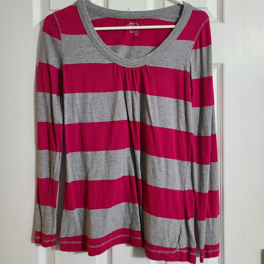 Cute, tight, low cut long sleeve